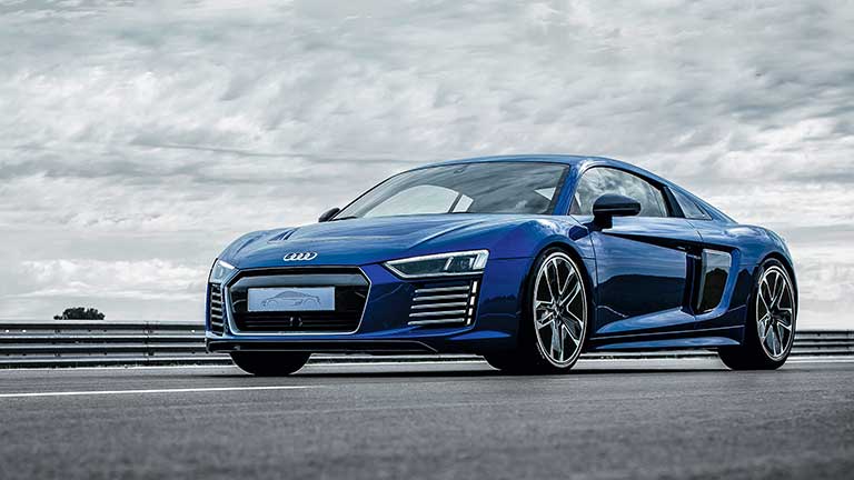 Audi R8 Matt Schwarz Mit Blauen Details De Autos Gallerie