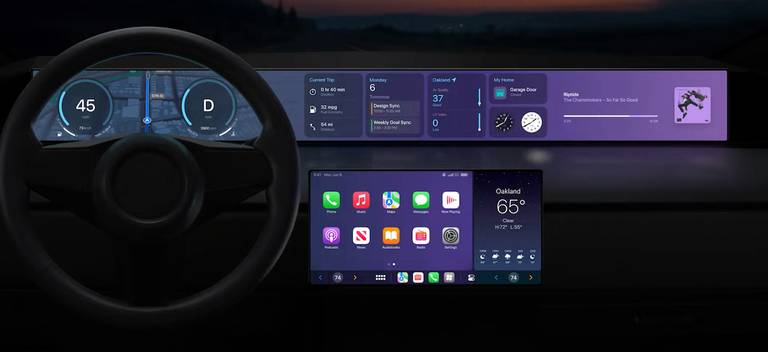  Ende 2023 soll die nächste Generation von Apple CarPlay zum Download bereitstehen. Dann übernimmt die Software auf Wunsch gänzlich die Regie im Auto.