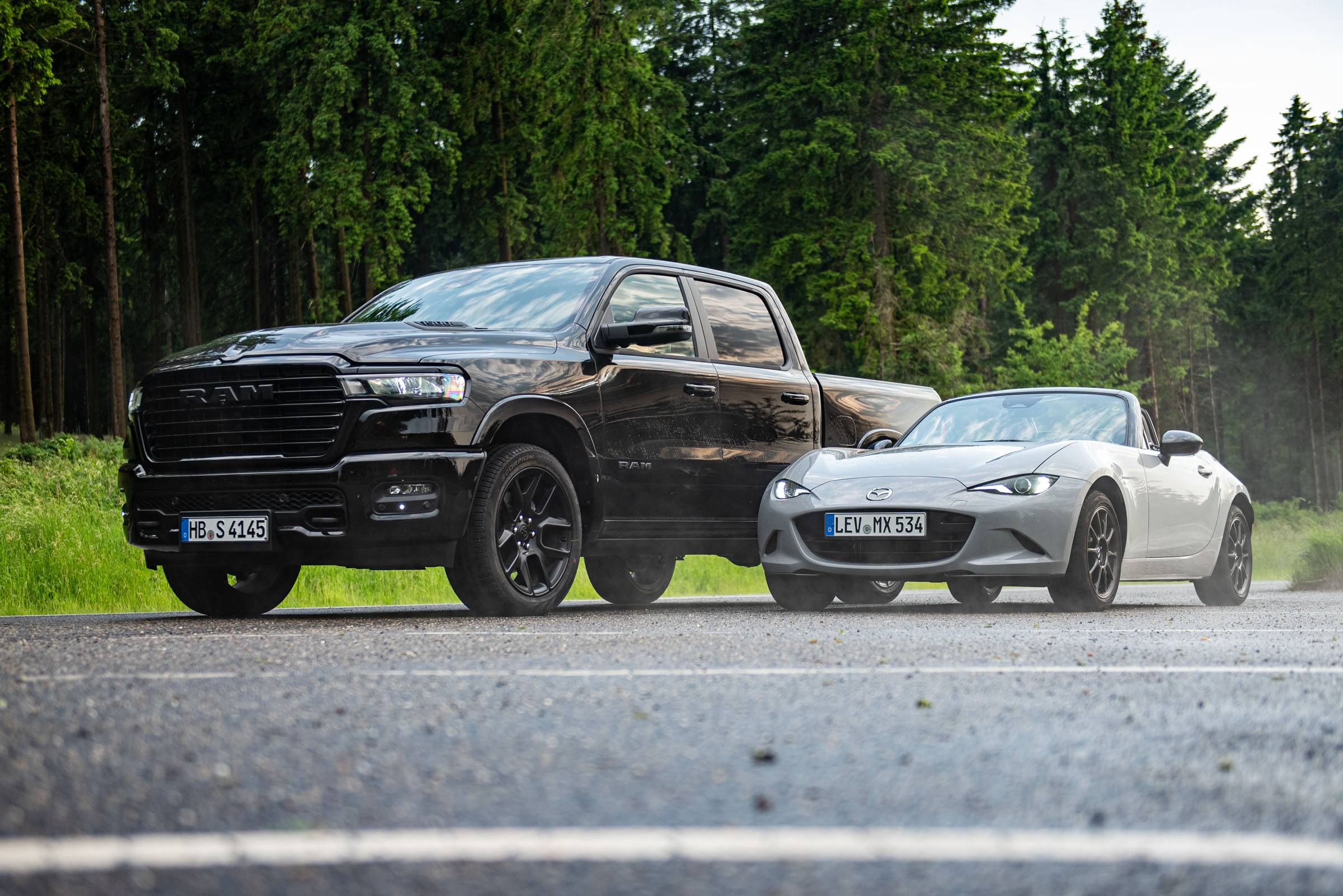RAM 1500 vs Mazda MX-5