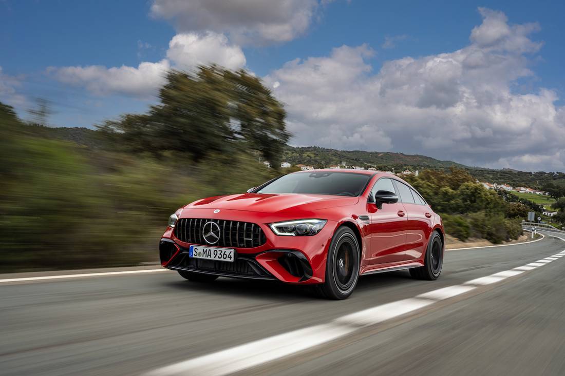 Mercedes-AMG GT 63 S E Performance 4-Door Coupé (2023) dynamic, front view