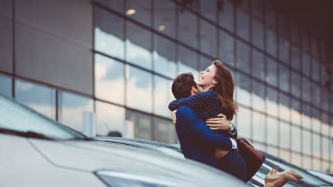 couple, buying car
